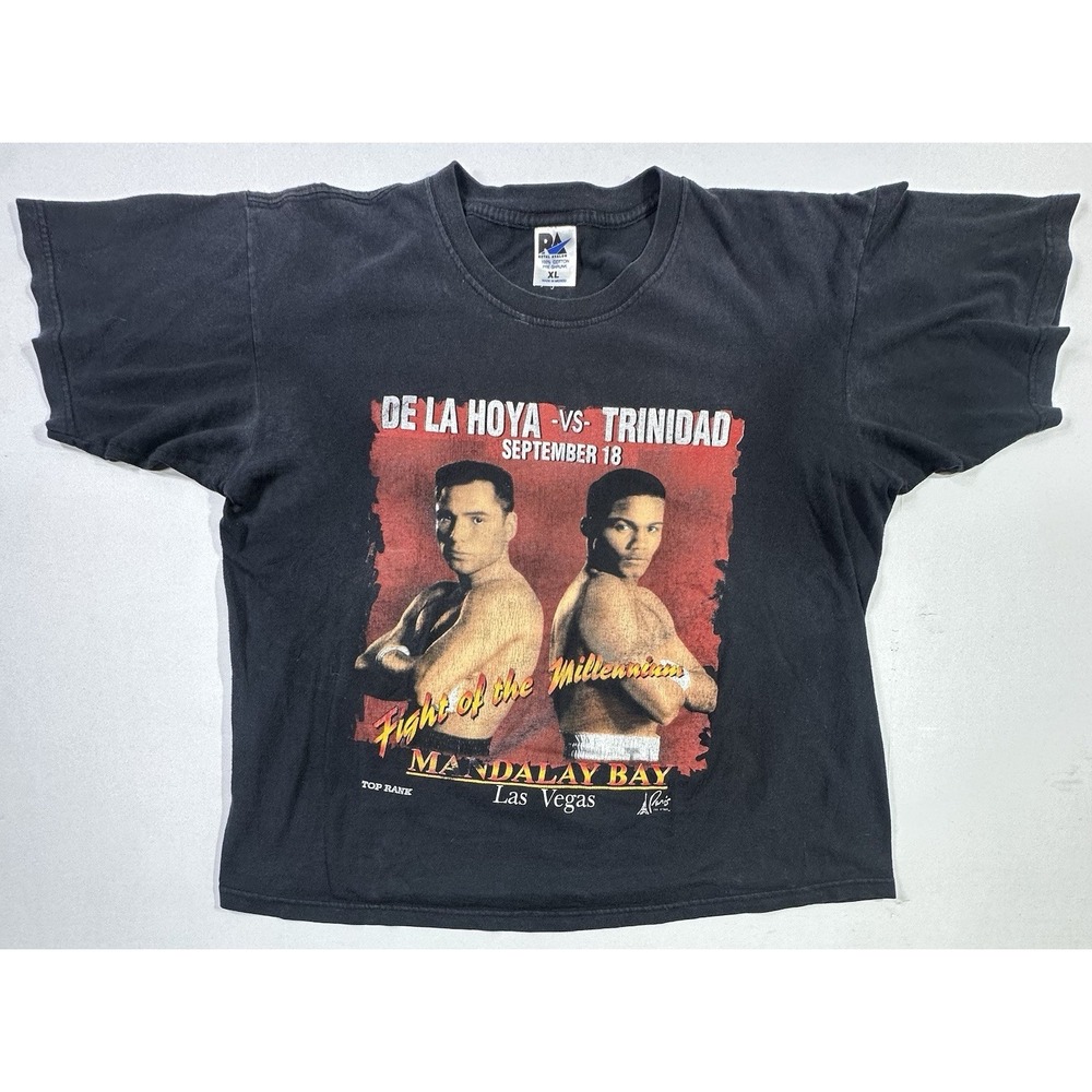 Vintage De La Hoya vs Trinidad Boxing Shirt 1999 Fight XL Mandalay Bay